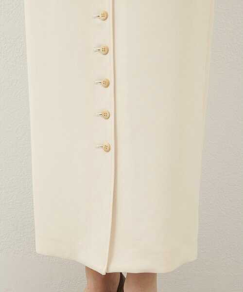 Whim Gazette（ウィムガゼット）の「Wクロスボタンスカート（スカート・レディース・オフホワイト/ブラック・38/36）」の5枚目の写真