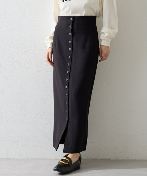 Whim Gazette（ウィムガゼット）の「Wクロスボタンスカート（スカート・レディース・オフホワイト/ブラック・38/36）」の21枚目の写真