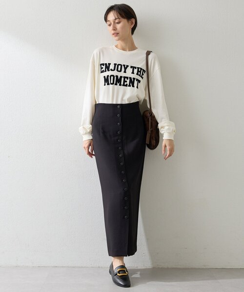 Whim Gazette（ウィムガゼット）の「Wクロスボタンスカート（スカート・レディース・オフホワイト/ブラック・38/36）」の16枚目の写真