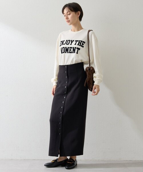 Whim Gazette（ウィムガゼット）の「Wクロスボタンスカート（スカート・レディース・オフホワイト/ブラック・38/36）」の22枚目の写真