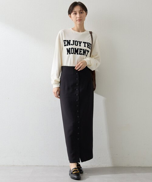 Whim Gazette（ウィムガゼット）の「Wクロスボタンスカート（スカート・レディース・オフホワイト/ブラック・38/36）」の20枚目の写真