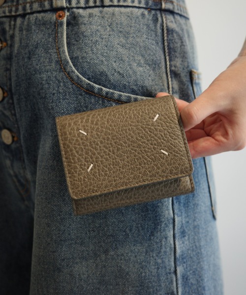 小物 Maison Margiela WALLET CLIP 3 WITH ZIP Clip 3 Wallet in Brown