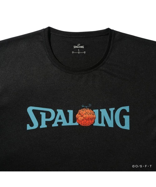 SPALDING(スポルディング)の「【SPALDING/スポルディング】Tシャツ ONE PIECE メラメラの実 ロゴ/吸水速乾機能・UVカット機能・アニメ半袖Tシャツ(Tシャツ/カットソー・メンズ・ホワイト/オレンジ/ブラック・MEDIUM/LARGE)」の8枚目の写真
