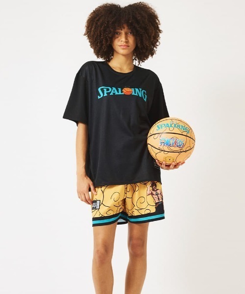 SPALDING(スポルディング)の「【SPALDING/スポルディング】Tシャツ ONE PIECE メラメラの実 ロゴ/吸水速乾機能・UVカット機能・アニメ半袖Tシャツ(Tシャツ/カットソー・メンズ・ホワイト/オレンジ/ブラック・MEDIUM/LARGE)」の11枚目の写真