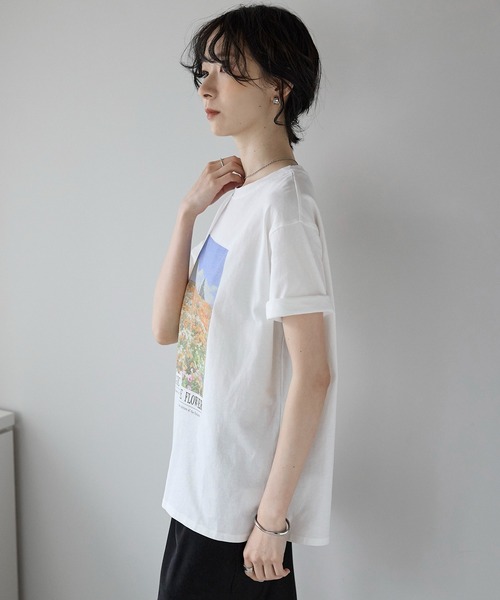 amini(アミニ)の「プリントTシャツ アソート(Tシャツ/カットソー・レディース・ホワイト系1/ホワイト系2/ホワイト系3/ブラック系2/ブラック系1/ブラック系3・MEDIUM)」の12枚目の写真