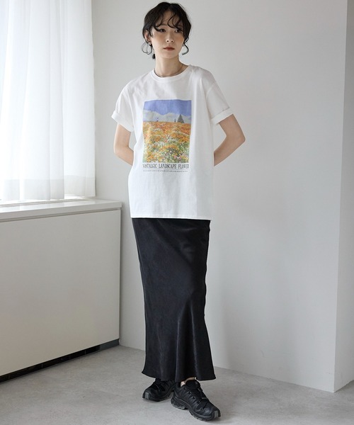amini(アミニ)の「プリントTシャツ アソート(Tシャツ/カットソー・レディース・ホワイト系1/ホワイト系2/ホワイト系3/ブラック系2/ブラック系1/ブラック系3・MEDIUM)」の10枚目の写真