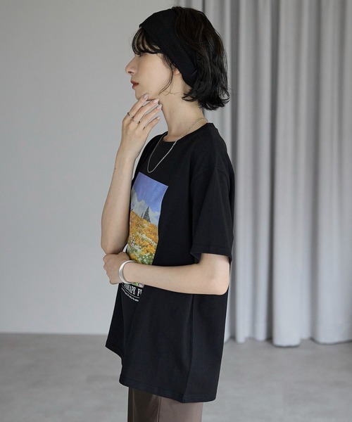 amini(アミニ)の「プリントTシャツ アソート(Tシャツ/カットソー・レディース・ホワイト系1/ホワイト系2/ホワイト系3/ブラック系2/ブラック系1/ブラック系3・MEDIUM)」の7枚目の写真