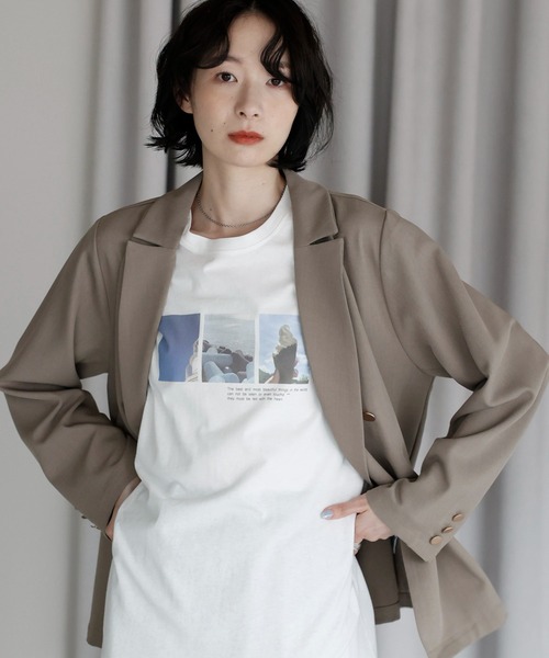 amini(アミニ)の「プリントTシャツ アソート(Tシャツ/カットソー・レディース・ホワイト系1/ホワイト系2/ホワイト系3/ブラック系2/ブラック系1/ブラック系3・MEDIUM)」の13枚目の写真