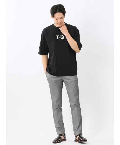 TAKA-Q(タカキュー)の「【綿100%】タカキュー ロゴプリント クルーネック 半袖 Tシャツ(Tシャツ/カットソー・メンズ・ブラック/ホワイト/ライトグレー・LARGE/MEDIUM)」の9枚目の写真