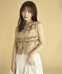 Firsthand | Firsthand/ファーストハンド 異素材フリンジニットベスト / ボーダーニットベスト 25AW(ベスト)