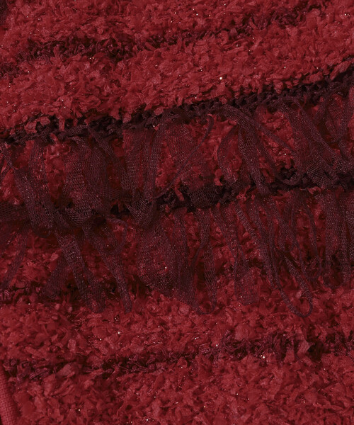 Firsthand(ファーストハンド)の「Firsthand/ファーストハンド 異素材フリンジニットベスト / ボーダーニットベスト 25AW(ベスト・レディース・ブラック/ベージュ/レッド・FREE)」の17枚目の写真