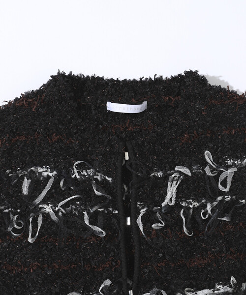 Firsthand(ファーストハンド)の「Firsthand/ファーストハンド 異素材フリンジニットベスト / ボーダーニットベスト 25AW(ベスト・レディース・ブラック/ベージュ/レッド・FREE)」の19枚目の写真