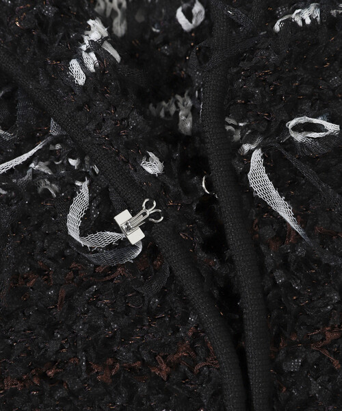 Firsthand（ファーストハンド）の「Firsthand/ファーストハンド 異素材フリンジニットベスト / ボーダーニット ジレ（ベスト・レディース・レッド/ベージュ/ブラック・FREE）」の21枚目の写真