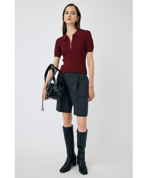 MOUSSY（マウジー）の「【25年AW新作】CENTER PRESS ハーフパンツ（その他パンツ・レディース・ブラック系その他/チャコールグレー・1/2）」の12枚目の写真