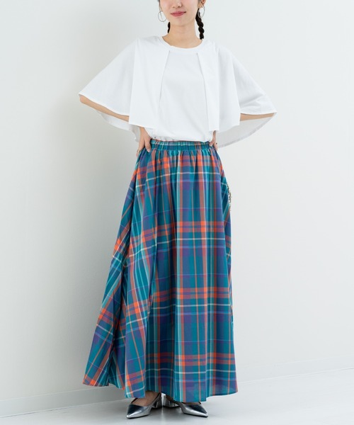 refinedworks（リファインドワークス）の「【refinedworks】二の腕カバー！フレア袖プルオーバー（Tシャツ/カットソー・レディース・ホワイト/チャコールグレー・FREE）」の12枚目の写真