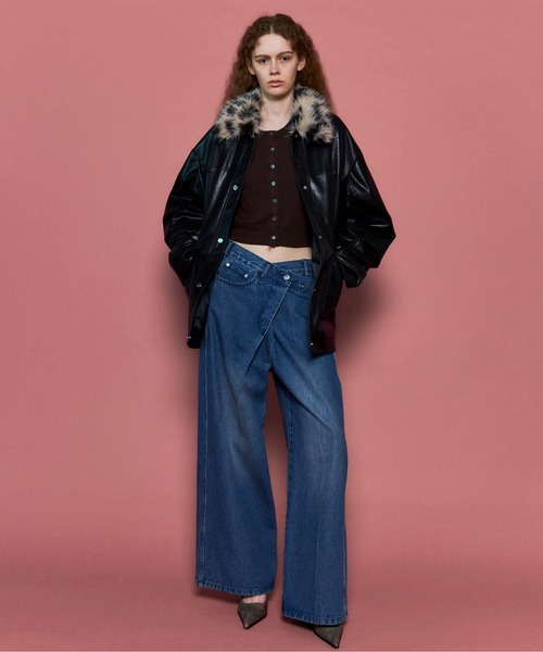2way Asymmetry Tuck Denim/2WAYアシメタックデニム（デニムパンツ