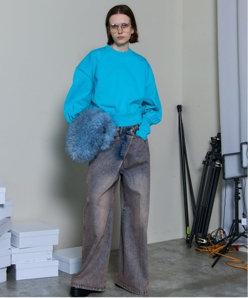 2way Asymmetry Tuck Denim/2WAYアシメタックデニム（デニムパンツ