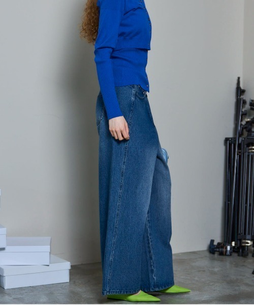 2way Asymmetry Tuck Denim/2WAYアシメタックデニム（デニム