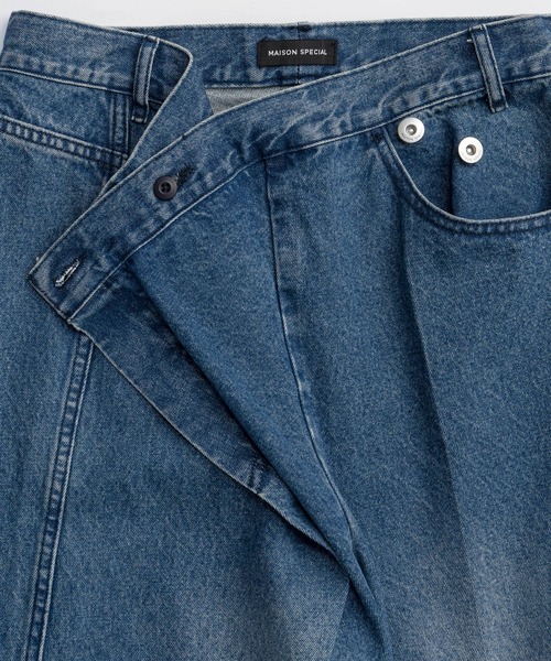 MAISON SPECIAL(メゾンスペシャル)の「2way Asymmetry Tuck Denim/2WAYアシメタックデニム(デニムパンツ・レディース・ブルー/ピンク/ブラック・34/36/38)」の17枚目の写真
