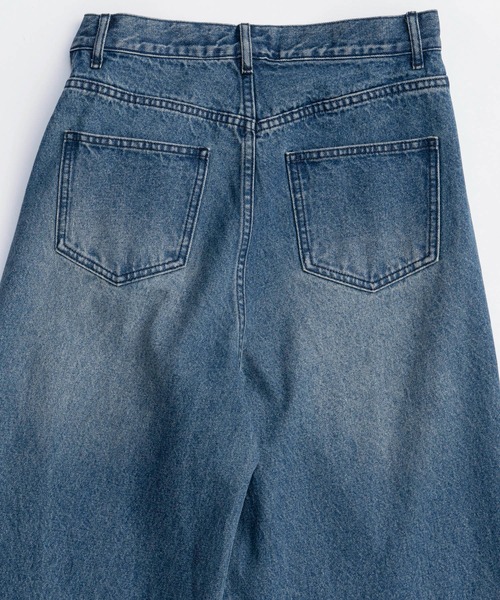 2way Asymmetry Tuck Denim/2WAYアシメタックデニム（デニムパンツ