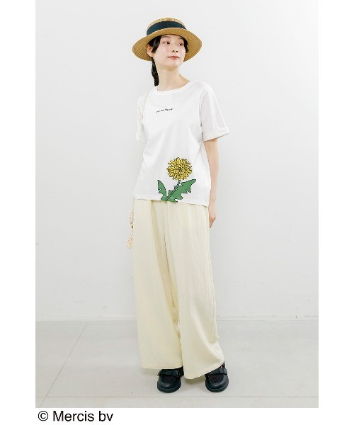 Live in comfort(リブインコンフォート)の「リブ イン コンフォート ディック・ブルーナさんのお花ロゴトップス(Tシャツ/カットソー・レディース・ホワイト/チャコール/ベージュ・S/M/L/LL/3L)」の10枚目の写真