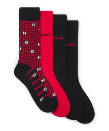 HUGO | ソックス4足セット レギュラーレングス ロゴディテール(ソックス/靴下)