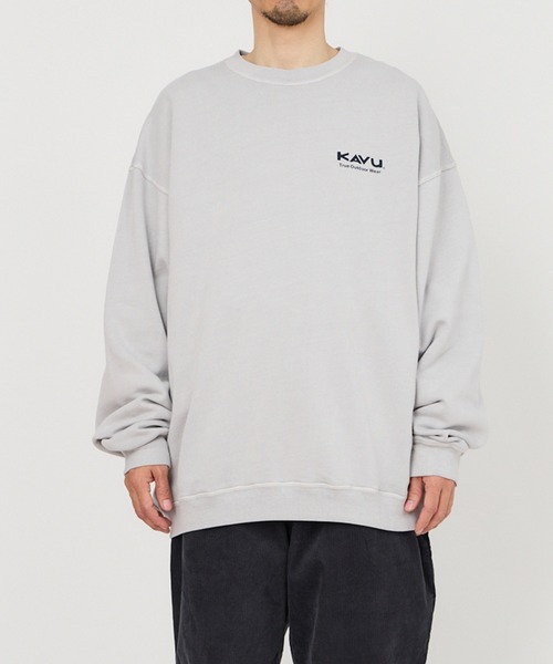 KAVU（カブー）の「KAVU/カブー Good Time Sweat/グットタイムスウェット（スウェット・メンズ・ネイビー/イエロー/ライトグレー・MEDIUM/LARGE/X-LARGE）」の4枚目の写真