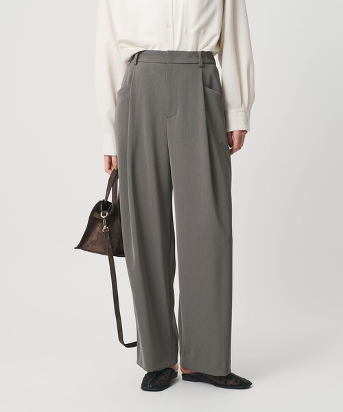 BEAUTY&YOUTH UNITED ARROWS（ビューティーアンドユースユナイテッドアローズ）の「ポリエステルブレンド ツイルバックゴムパンツ（その他パンツ・レディース・モカ/ベージュ/ダークグレー/ブラック/ナチュラル/グレー系/オフホワイト・M/XS/S）」の4枚目の写真