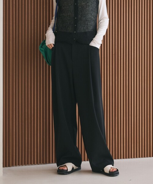 BEAUTY&YOUTH UNITED ARROWS（ビューティーアンドユースユナイテッドアローズ）の「ポリエステルブレンド ツイルバックゴムパンツ（その他パンツ・レディース・モカ/ベージュ/ダークグレー/ブラック/ナチュラル/グレー系/オフホワイト・M/XS/S）」の8枚目の写真