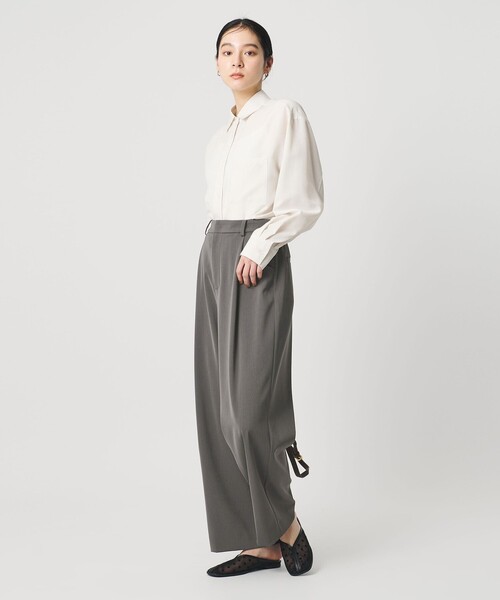 BEAUTY&YOUTH UNITED ARROWS（ビューティーアンドユースユナイテッドアローズ）の「ポリエステルブレンド ツイルバックゴムパンツ（その他パンツ・レディース・モカ/ベージュ/ダークグレー/ブラック/ナチュラル/グレー系/オフホワイト・M/XS/S）」の20枚目の写真