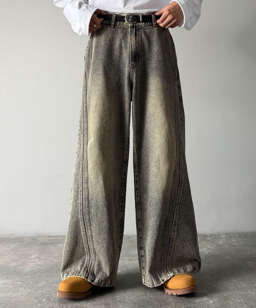 Classical Origin（クラシカルオリジン）の「サイドWカーブラインデニムパンツ／Side Double Curve Line Denim Pants（デニムパンツ・メンズ・その他1/ブラック/ライトブルー・LARGE/MEDIUM/SMALL）」の13枚目の写真