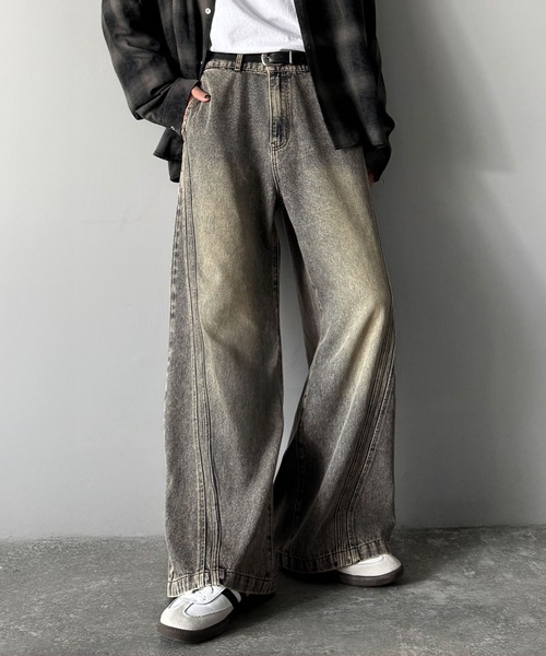 Classical Origin（クラシカルオリジン）の「サイドWカーブラインデニムパンツ／Side Double Curve Line Denim Pants（デニムパンツ・メンズ・その他1/ブラック/ライトブルー・LARGE/MEDIUM/SMALL）」の16枚目の写真