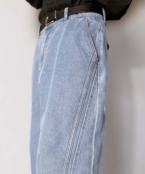 Classical Origin（クラシカルオリジン）の「サイドWカーブラインデニムパンツ／Side Double Curve Line Denim Pants（デニムパンツ・メンズ・その他1/ブラック/ライトブルー・LARGE/MEDIUM/SMALL）」の20枚目の写真