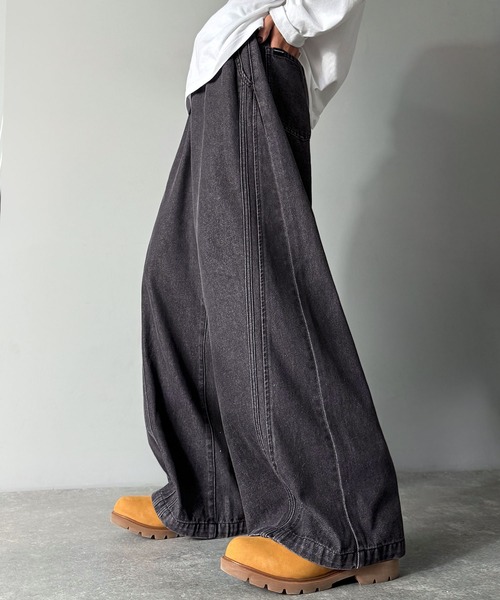 Classical Origin（クラシカルオリジン）の「サイドWカーブラインデニムパンツ／Side Double Curve Line Denim Pants（デニムパンツ・メンズ・その他1/ブラック/ライトブルー・LARGE/MEDIUM/SMALL）」の22枚目の写真