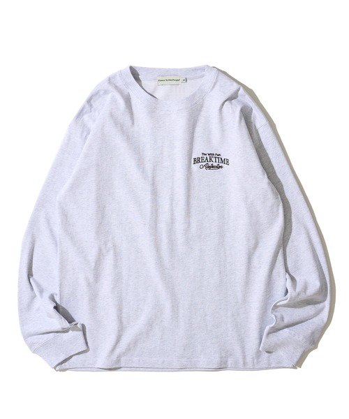 POWER TO THE PEOPLE（パワートゥーザピープル）の「【POWER TO THE PEOPLE】マルチドッグ刺繍ロングスリーブTシャツ（Tシャツ/カットソー・レディース・ライトグレー/ネイビー/オフホワイト・MEDIUM/LARGE/X-LARGE）」の6枚目の写真