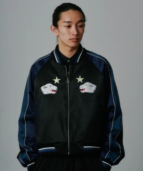 FACETASM(ファセッタズム)の「FACETASM/ファセッタズム/THULE SOUVENIR JACKET(スカジャン・メンズ・ブラック・4/3)」の1枚目の写真