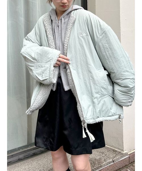 styling/（スタイリング）の「【FIRST DOWN×styling/】リバーシブルブルゾン（ブルゾン・レディース・チャコールグレー/ミント/オフホワイト・0/1）」の9枚目の写真