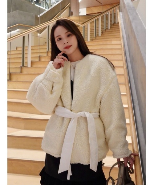 styling/（スタイリング）の「【FIRST DOWN×styling/】リバーシブルブルゾン（ブルゾン・レディース・チャコールグレー/ミント/オフホワイト・0/1）」の2枚目の写真