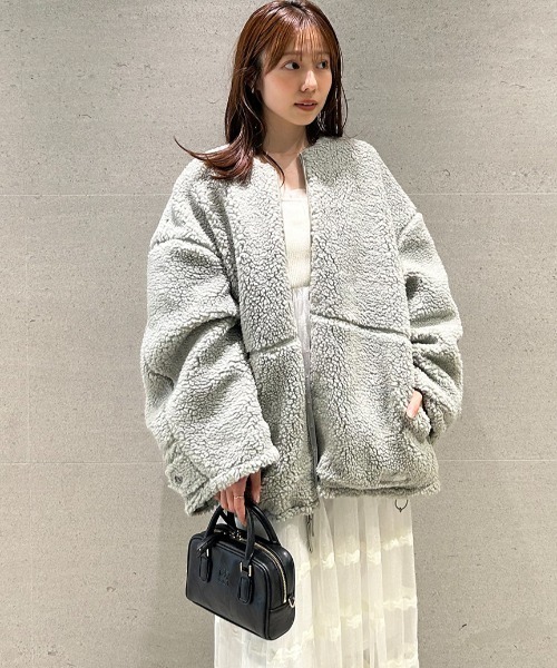 styling/（スタイリング）の「【FIRST DOWN×styling/】リバーシブルブルゾン（ブルゾン・レディース・チャコールグレー/ミント/オフホワイト・0/1）」の5枚目の写真