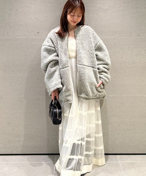styling/（スタイリング）の「【FIRST DOWN×styling/】リバーシブルブルゾン（ブルゾン・レディース・チャコールグレー/ミント/オフホワイト・0/1）」の6枚目の写真