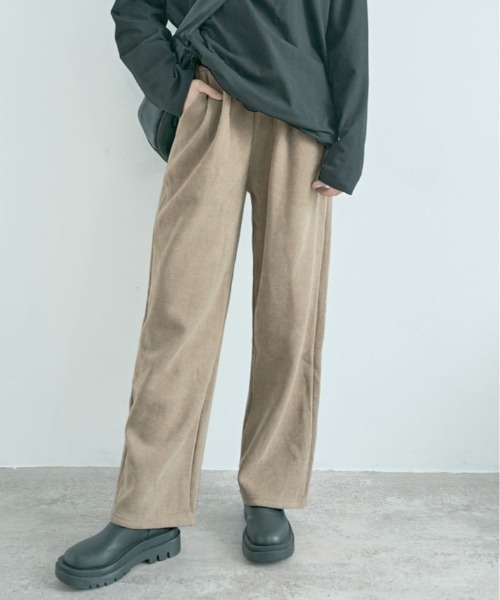 kirakiraShop（キラキラショップ）の「裏起毛 コーデュロイ フロント スリット パンツ（その他パンツ・レディース・チャコール/ブラウン/ブラック/ベージュ・XL/M/S/L）」の19枚目の写真