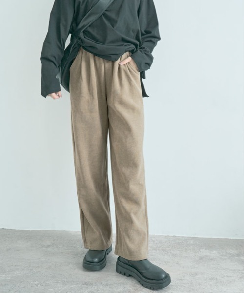 kirakiraShop（キラキラショップ）の「裏起毛 コーデュロイ フロント スリット パンツ（その他パンツ・レディース・チャコール/ブラウン/ブラック/ベージュ・XL/M/S/L）」の22枚目の写真