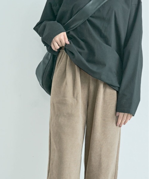 kirakiraShop（キラキラショップ）の「裏起毛 コーデュロイ フロント スリット パンツ（その他パンツ・レディース・チャコール/ブラウン/ブラック/ベージュ・XL/M/S/L）」の11枚目の写真