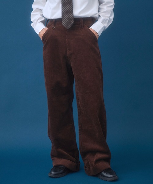 Zooodle（ズードル）の「Corduroy Pants - コーデュロイパンツ -（その他パンツ・メンズ・チャコールグレー/ブラウン・MEDIUM/LARGE）」の9枚目の写真