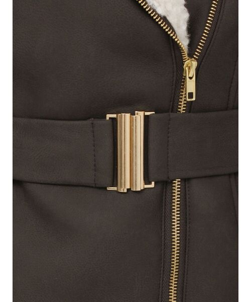 EATME（イートミー）の「フェイクムートンレディコート（ムートンコート・レディース・ダークブラウン/ベージュ/チョコ・FREE）」の9枚目の写真