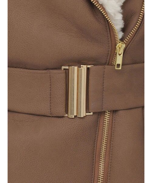 EATME（イートミー）の「フェイクムートンレディコート（ムートンコート・レディース・ダークブラウン/ベージュ/チョコ・FREE）」の10枚目の写真