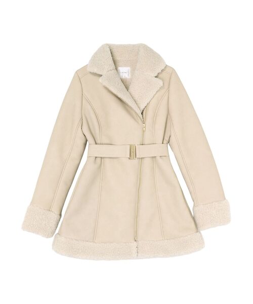 EATME（イートミー）の「フェイクムートンレディコート（ムートンコート・レディース・ダークブラウン/ベージュ/チョコ・FREE）」の11枚目の写真