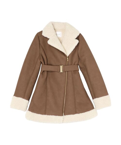 EATME（イートミー）の「フェイクムートンレディコート（ムートンコート・レディース・ダークブラウン/ベージュ/チョコ・FREE）」の13枚目の写真