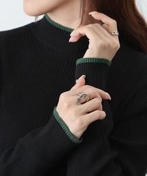 COLONY 2139 | PBT配色ラインハイネックプルオーバー(ニット/セーター)