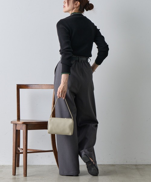 COLONY 2139（コロニートゥーワンスリーナイン）の「PBT配色ラインハイネックプルオーバー（ニット/セーター・レディース・ブラック/グレー系その他/オフホワイト/グレー・FREE）」の17枚目の写真